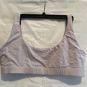 Everlane Cotton Tank Bra Size XL Lavender Purple Scoop Neck